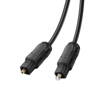Câble audio TOSLINK à fibre optique pour connexion haut-parleur HDTV, gaine en PVC, conducteurs plaqués or, en stock