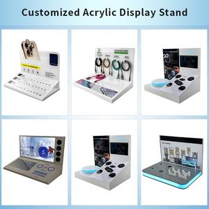 Rak tampilan Atomizer 5 tingkat kustom, rak Tampilan akrilik langkah untuk asap, stasiun sampel uji coba terbuka - Product Image 4