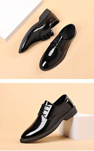 Zapatos Oxford de Cuero Genuino Estilo Británico para Hombre, con Cordones, Punta Cerrada, Formales, de Oficina, Transpirables, Ligeros, Antideslizantes, de Malla, Impermeables - Product Image 2