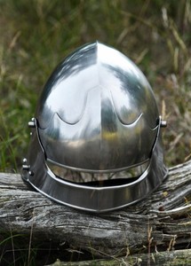 หมวกนักรบเยอรมัน รุ่น Sallet ปี ค.ศ. 1480 ชุดเกราะยุคกลาง หมวกเหล็กอัศวินยุคปลายกลางคนยุคกลาง ของสะสมสำหรับจัดแสดง ชุดประดับศีรษะ - Product Image 4