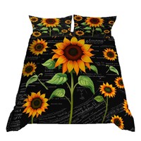 Ensemble de housse de couette à motifs géométriques brossés en 3D imprimés numériquement, motif floral, style européen-américain