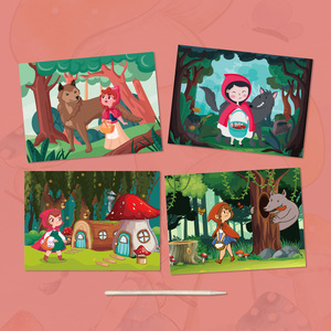 Cuaderno de graffiti transfronterizo, arte de rascar con motivos de recolección de setas para niñas pequeñas, educativo para niños y niñas de jardín de infancia - Product Image 5