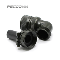 Connecteur d'alimentation circulaire industriel fileté femelle PSCCONN MS 5015 Série MS3108A 20-17S, angle de 90 degrés, IP67, 6 broches