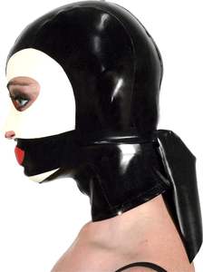 Masque en latex avec <span class=keywords><strong>bandage</strong></span> buccal pour jeux de rôle <span class=keywords><strong>BDSM</strong></span> - Ensemble de bondage - Étanche - Livraison rapide directe d'usine - Product Image 3