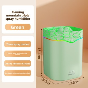 New 2L Three-spray Water Drop USB Air <b>Humidifier</b> Aromatherapy Household Use Timing Function Quiet Operation Portable Office Desk - Product Image 2