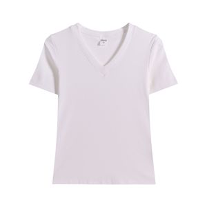 Summer <strong>Beach</strong> Vacation Clothes <strong>Women's</strong> Breathable V Neck T-<strong>Shirt</strong> Ladies <strong>Woman</strong> Short Sleeves Solid Color Tee <strong>Shirts</strong> - Product Image 3