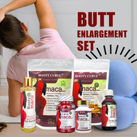 Ensemble de six pièces Private Label Maca Plus Booty Curve Combo pour le soin quotidien sculptant les courbes