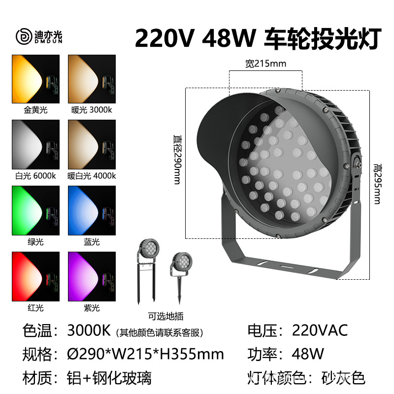 48W with anti-glare cap