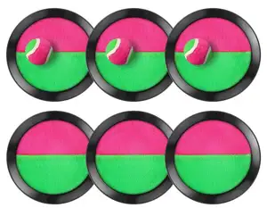 Toss and Catch Ball Game <span class=keywords><strong>2</strong></span> Scheiben paddel, 1 Bälle-PVC-Trage tasche mit atember aubendem Verpackungs fang paddel - Product Image 1