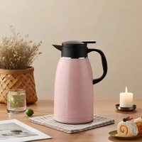 Bouteille d'eau chaude domestique à pression manuelle, en acier inoxydable 304, thermos à double paroi sous vide 2,2 L, pour dortoir, bureau, cafetière, cadeau