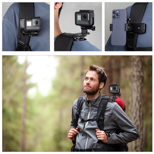 Accesorios para Cámara a <span class=keywords><strong>Precio</strong></span> de Fábrica, 4 en 1, Clip Giratorio de 360° para Mochila y Sombrero, Rec-mounts con Adaptador de Abrazadera para Teléfono - Product Image 5