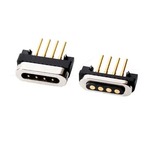 Conector magnético 4 pinos pogo m411h,