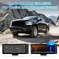 Navihua Nuevo Reproductor Multimedia de 17 Pulgadas, Radio para Auto, Carplay, Unidad Principal, Pantalla de Entretenimiento para Copiloto, para Dodge RAM 2013-2018