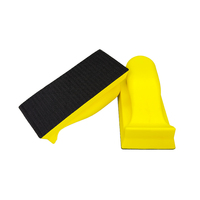 Bloque de lijado rectangular curvo de alto rendimiento de grado industrial, herramienta abrasiva con absorción de polvo para masilla y lijado en seco.