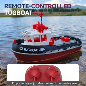 Jouet porte-bonheur 686 RC <span class=keywords><strong>bateau</strong></span> 1/72 puissant double moteur sans fil radiocommande <span class=keywords><strong>bateau</strong></span> 2.4G <span class=keywords><strong>remorqueur</strong></span> modèle jouets pour garçon - Product Image 3