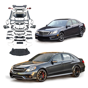 Kit de Carrocería Nuevo para <span class=keywords><strong>Mercedes</strong></span> <span class=keywords><strong>Benz</strong></span> Clase <span class=keywords><strong>E</strong></span> W212 2009-2013 a W212 LCI E63, Parachoques sin Cortes, Faros LED, Plug and Play - Product Image 1