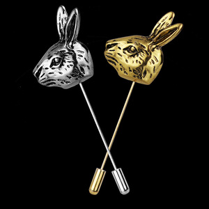 Broche de diseño de animales de metal con aguja larga, estilo moderno y precio bajo, para trajes de hombre - Product Image 4