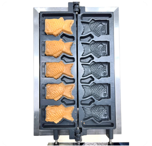 Nouvelle conception de machine à Taiyaki, machine à gâteaux coréens, machine à gaufres à la crème glacée en forme de poisson à bouche ouverte - Product Image 3