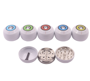 2026 Nuevo Diseño Personalizado con Logotipo, Molinillo de Hierbas de Zinc con Forma de Globo Ocular, 44mm, 3 Piezas, Molinillo de Hierbas Metálico para Tabaco, Tienda de Fumadores - Product Image 1