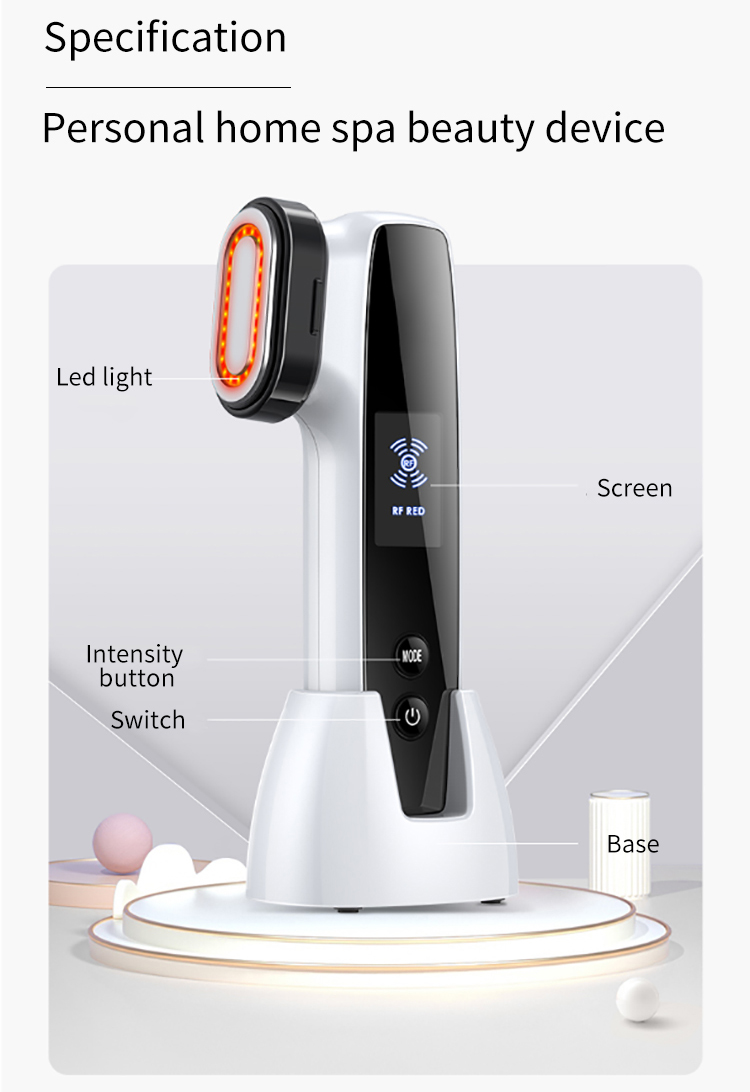 Facial Mesotherapy Electroporation LED Photon RF Face Lifting Tightener Machine