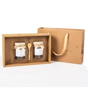 Custom Eco Friendly Glass Bottle <strong>Honey</strong> Jar Bee Comb Gift <strong>Packing</strong> Paper Boxes <strong>Honey</strong> Bee Box - Product Image 5