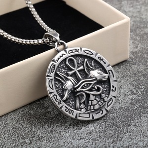 Yunnique-collar con colgante de acero inoxidable para hombre, collar con cruz Ankh del antiguo Egipto, regalo, joyería, accesorio de moda - Product Image 1