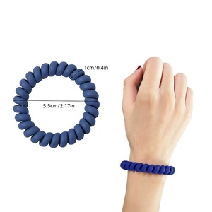 Nouveautés en gros : Élastiques à cheveux tendance <span class=keywords><strong>pour</strong></span> femmes, attaches en caoutchouc, élastiques en spirale, élastiques en forme de <span class=keywords><strong>cordon</strong></span> téléphonique - Product Image 4