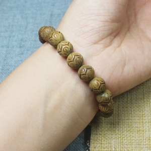 Bois de santal vert 10mm étape par étape Lotus Bracelet Journal avec parfum <span class=keywords><strong>littéraire</strong></span> tout assorti <span class=keywords><strong>Cercle</strong></span> unique - Product Image 5