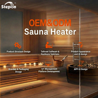 Estufa de sauna seca de 5KW, 6KW, 7.5KW, 9KW con controlador digital externo y aplicación WiFi de fábrica, horno eléctrico para sauna, calentador de sauna