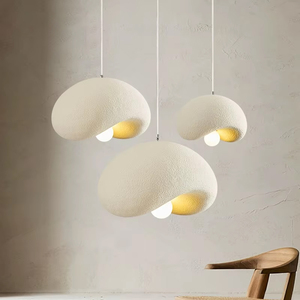 โคมไฟเพดานทรงเมฆ สำหรับห้องนั่งเล่น สไตล์วบิซาบิ น้ำหนักเบา ทำจากโพลีสไตรีนขยายตัว ไฟ LED ขายตรงจากโรงงาน โคมไฟเพดานรุ่นใหม่ Khmara - Product Image 2