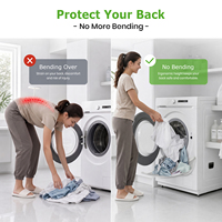 Filet et sac anti-chute en tissu maillé pour lave-linge à chargement frontal, design anti-chute, gain de place, durable et réutilisable