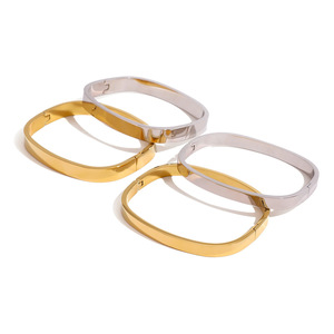 Stainless Steel Geometric <b>Bracelet</b> <b>Set</b> For Women Gold And Silver Color Gift Jewelry - Product Image 1
