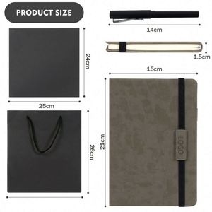 Multi Purpose Soft Touch Faux Leather Notebook with Logo Buckle Elastic Band Adaptable for Personal <b>Memories</b> - Product Image 5