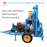 Foreuse de puits d'eau compacte et durable Zhizuan, moteur diesel, diamètre 100 mm, profondeur max. 200 m, rapide, portable et facile à utiliser