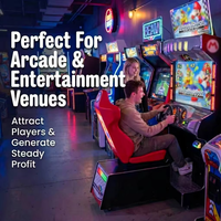 Máquina de Juegos de Carreras Arcade Mario Kart DX de 43 Pulgadas, Operada con Monedas, con Luces LED, Asiento de Carreras, Simulador de Conducción