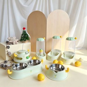 Automatic Pet Water Dispenser Extra Large Capacity Universal For <b>Cats</b> And Dogs Non Electric Pet <b>Feeder</b> With Stainless Steel Bowl - Product Image 1