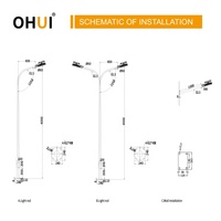Lampadaire LED antidéflagrant 200W en aluminium moulé sous pression pour zones dangereuses C I D 1 C II D 2