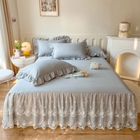 Ensemble de housse de couette 3 pièces toutes saisons, style princesse minimaliste et luxueux, personnalisable, 100% polyester, motif sans fin