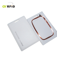 Kartu cangkang kerang putih kosong T5577 1.8mm 125KHZ, kartu tebal RFID untuk kontrol akses