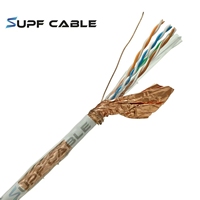 Kabel LAN Outdoor Cat6 S/FTP 4pr dengan Jaket PVC/PE/LSZH Panjang Dapat Disesuaikan