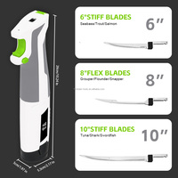 Couteau à filet électrique sans fil rechargeable 2000mAh Haute vitesse Ergonomique Poignée antidérapante Verrou de sécurité 6 pouces