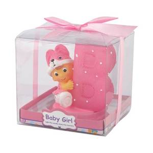 Vela para Niña ROSA H70 MM para Decoración Infantil - Product Image 2