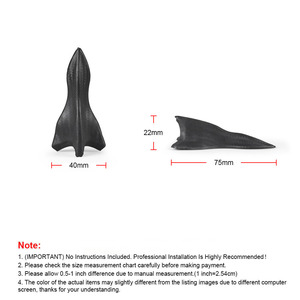 Kit de 10 Ailerons de Toit Universels en Forme de Aileron de Requin pour Voiture, <span class=keywords><strong>Spoiler</strong></span> de Toit, <span class=keywords><strong>Spoiler</strong></span> de Pare-chocs, Diffuseur de <span class=keywords><strong>Vortex</strong></span> en Forme de Aileron de Requin - Product Image 2