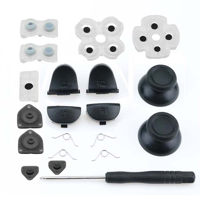 For PS4 V1 Controller Mod Kit Rubber L1R1L2R2 Trigger Buttons for PS4 Controller Repair Replacement