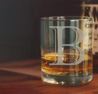 Verre à whisky/cocktail personnalisé avec logo, 10 oz, épais, réutilisable, bord doré, gravé sablé, vente en gros