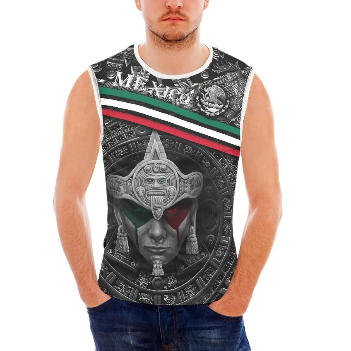 Vest & Vesten Mannen Hoge Kwaliteit Aztec Warrior Mexicaanse 3D Mannen Sport Vest Print On Demand Plus Size Mannen 'S Tank Tops