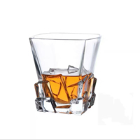 Verre carré transparent de 300 ml, verre carré à base épaisse pour whisky, cocktails, spiritueux, usage quotidien