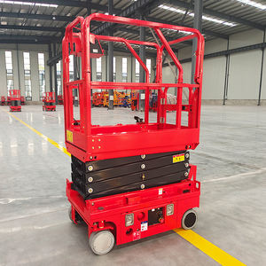 Gunting listrik mendorong sendiri, <span class=keywords><strong>Platform</strong></span> kerja udara <span class=keywords><strong>Mini</strong></span> bersertifikasi CE 3.9m 100kg untuk pemuatan gudang - Product Image 1