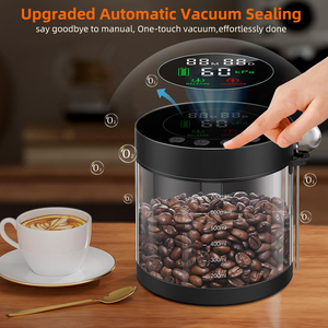 Automatic Vacuum Coffee Canister 0.8L, Electric Airtight Food Storage <b>Container</b> with LED Display & Rechargeable, Smart Pressure - Product Image 2