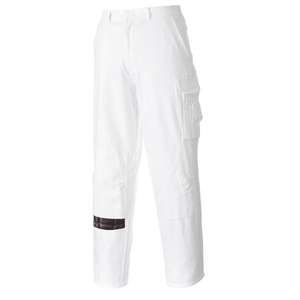 PORTWEST - S817WHTXL <b>Painters</b> white tall trouser - EAN 5036108102129 WORK TROUSERS PERFORMANCE WORK TROUSERS - Product Image 1